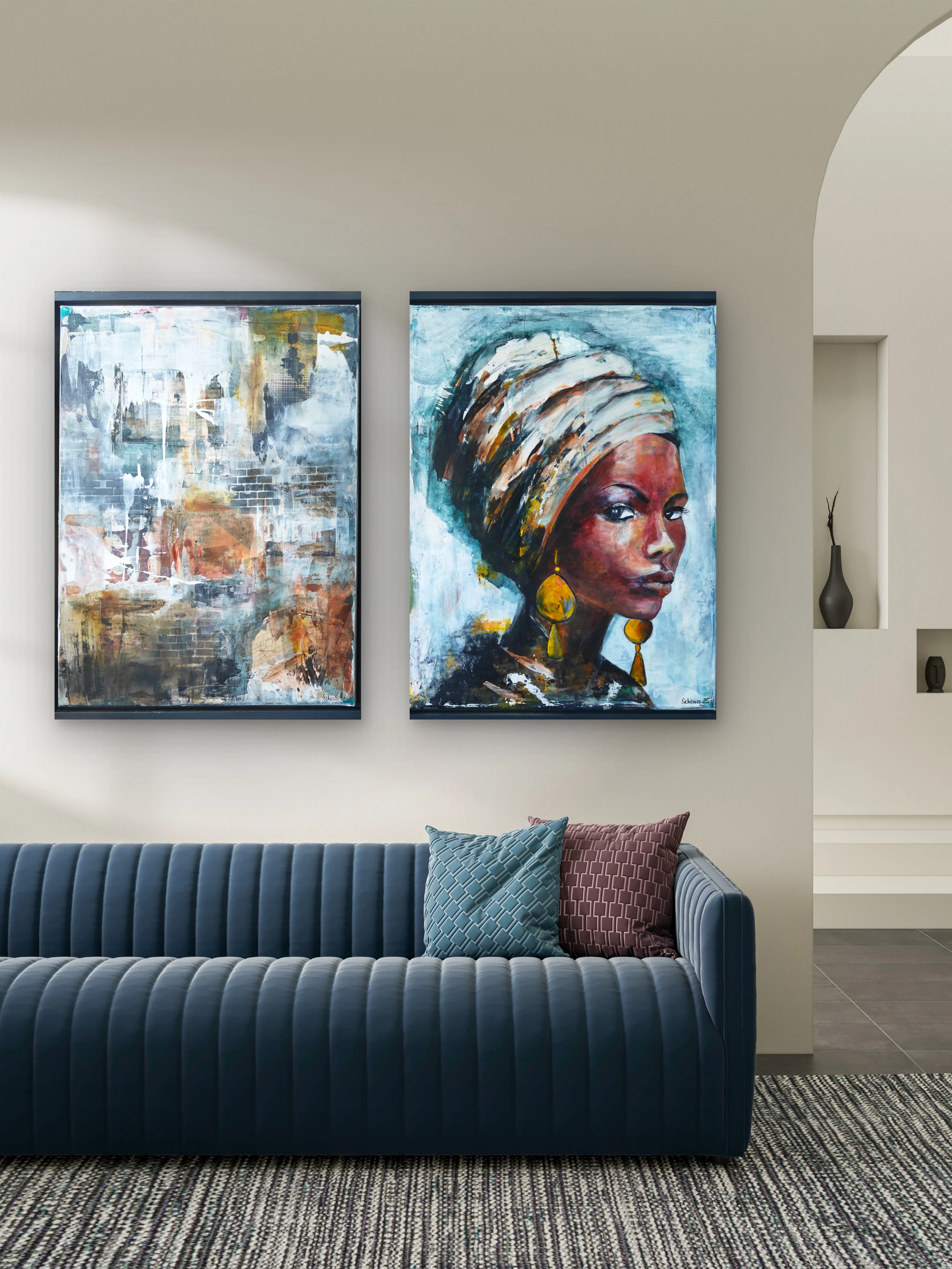 anmut-in-beige-und-gold - Im Raum