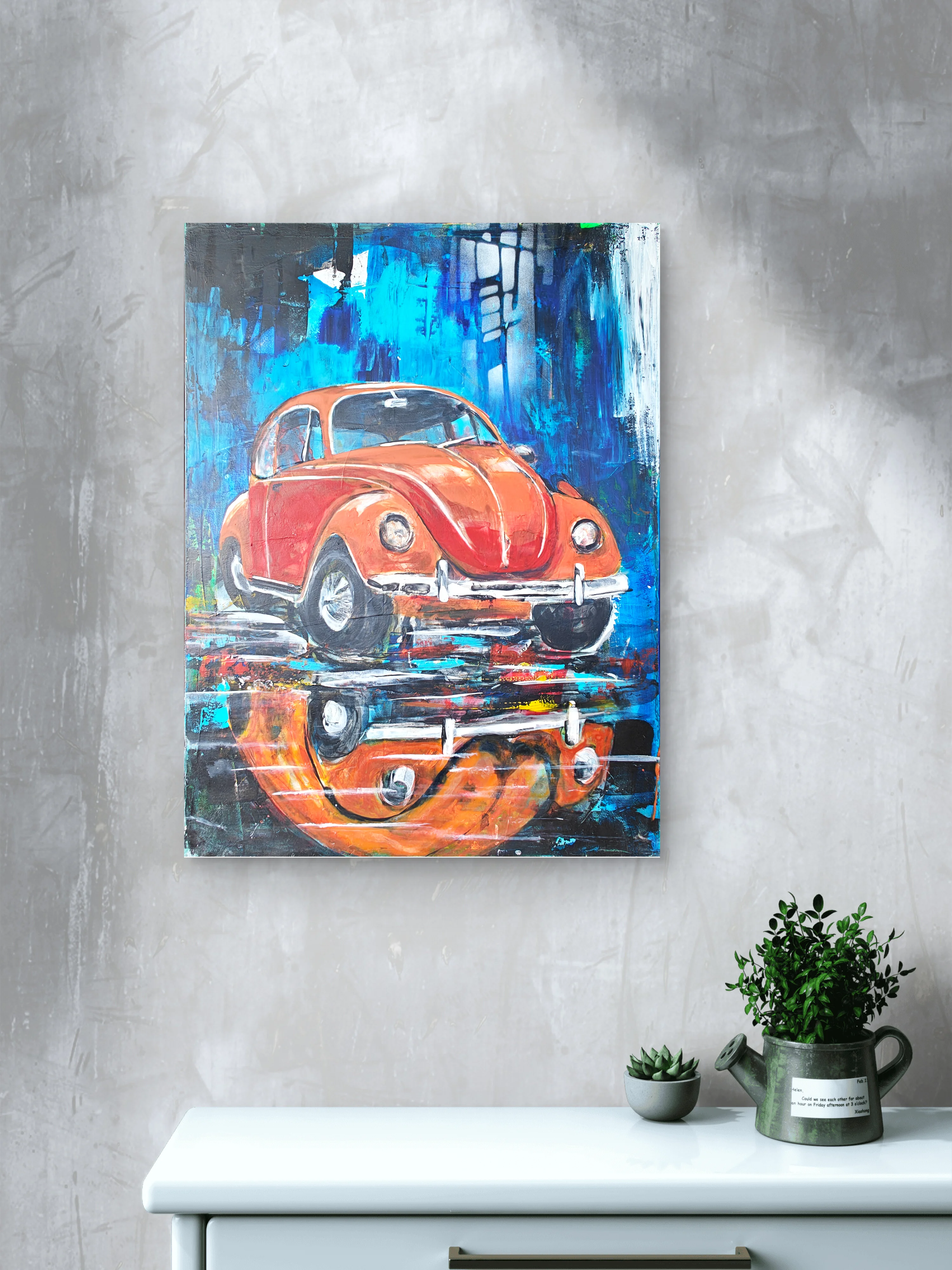 Der Kaefer im Regenspiegel - Im Raum