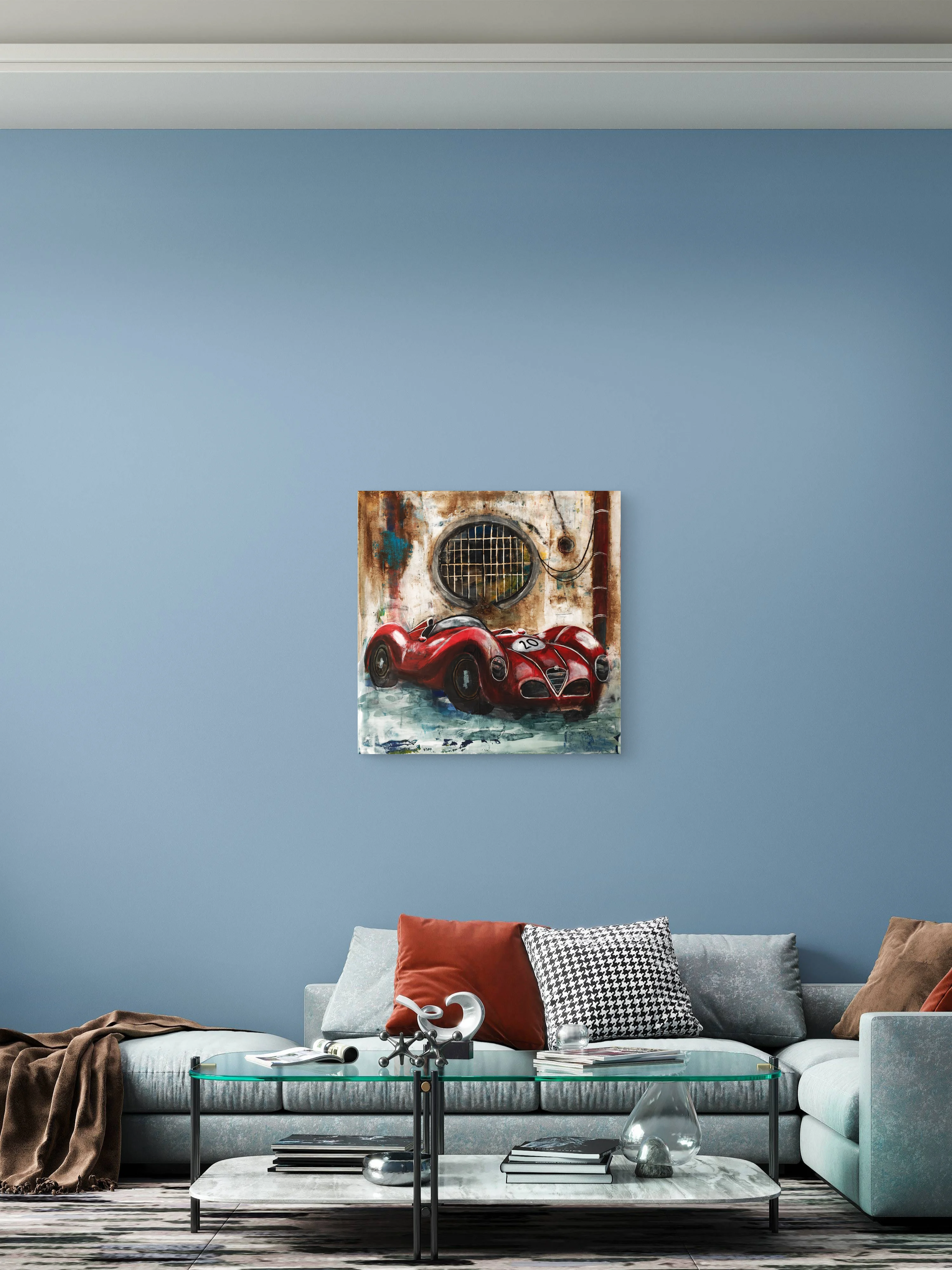 Werkstattgefluester in Rot - Im Raum